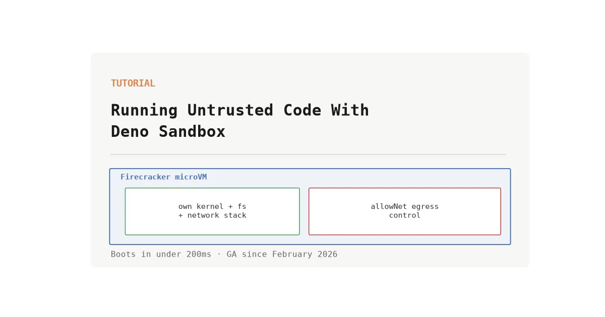 How to Run Untrusted Code Safely With Deno Sandbox