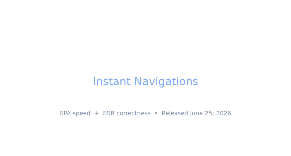 Next.js 16.3 Instant Navigations: SPA Speed Without Giving Up SSR